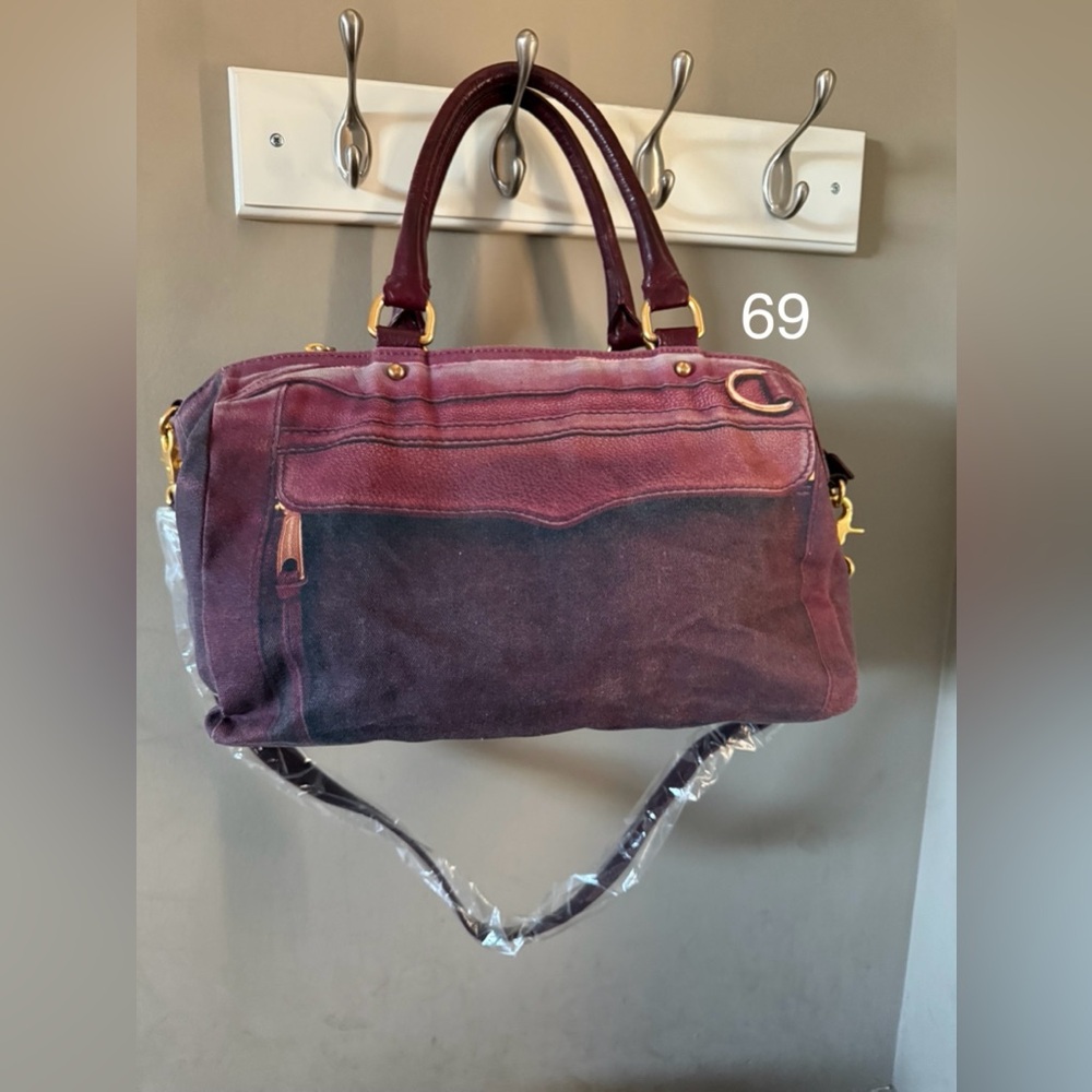 Rebecca Minkoff Raspberry Handbag with Black Accents